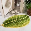 Tapetes de folhas fofas de folhas de tapete anti-chão de chão de banheira para quarto de quarto de entrada da cozinha de bananeira de decoração de banana