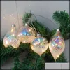 Décoration de fête 4pcs / pack série d'éclairage de petite taille pendentif en verre jour de Noël boule suspendue oignon goutte cône cintre livraison mxhome DH9J2