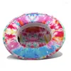 Berets Tie-dyed Woolen Top Hat Spring Color Tweed Ladies Big Brim Jazz Felt Ink Painting Double-sided Printing Dyeing