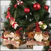 Party Decoration Christmas Wreath Snowman Elk Vine Rattan Ring Pendant Home Window Front Door Wall Fireplace Drop Deliver Packing2010 Dhoc6