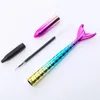 8pcs Cool Mermaid Pen Cute Cartoon Creative Signature Ink Pens Pens School Supplies Difts Kawaii Funny Office Stacyary