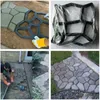 Other Garden Buildings Path Maker Mold Plastic DIY Manually Paving Cement Brick Stone Road Concrete Mould Reusable 220921