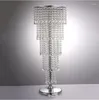 Party Decoration 39Inch Height Silver Gold Acrylic Wedding Table Centerpiece Flower Stand Rack Decorations Supplies