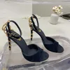 Rene caovilla Margot süslenmiş süet sandaletler Yılan Strass stiletto Topuk Kadınlar için gece ayakkabıları topuklu Lüks Tasarımcı Ayak Bileği Saran ayakkabı fabrikası ayakkabısı
