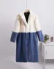Pelliccia da donna imitazione midi cappotto femminile 2022 giacca da colletto finta vestita di moda per femmina autunno inverno caldo