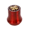 Diamond-Mounted Herb Tobacco Smoking Grinders Metal Shredder Hand Mechanical Grinder Mill Saver 63mm 4-Pieces