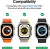 För Apple Watch Ultra Screen Protector Edge till Edge Full Coverage Bubble Free Glass Film With Black Printing