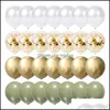 Party Decoration 1Set Balloons Eucalyptus Pearl White Gold Confetti Balloon Wedding Baby Shower Olive Green Birthday Decoratio Bdebag Dhyroo