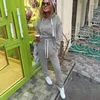 Women's Two Piece Pants 2pcs Sets Fashion Hooded Tops Sweatshirt Solid Long Suits Women Female Tracksuits Clothing
