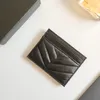 Designer Porte-cartes pour femmes Portefeuille Court en cuir caviar Portefeuilles Pochette Porte-monnaie Porte-clés Noir / Or / Argent Matériel Titulaire de la carte de crédit Cas avec boîte