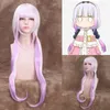 Party Supplies Xcoser Anime Kobayashis Dragon Maid Kanna Kamui Wig Light Purple High Temperatur Fiber Long Cosplay Accessories