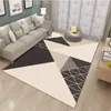 Tappeti Tappeto geometrico nordico per soggiorno Rettangolo bianco nero Tappeti semplici antiscivolo 120x160 Decorazioni per la casa Piano d'ingresso