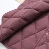 Mulheres s plus size lowewaswas casaco roupas parka inverno moda argyle jaqueta leve peso v pescoço de manga comprida algodão acolchoado 220922