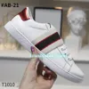 Slippers Casual Shoes Classic Flats Designer Sneakers Leather Trainers Fashion Luxury Stripes Red Green For Men Women Chaussures Lace Up Trend