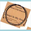 Charm Bracelets Handmade Morse Code Bracelets In My Heart Lover Friendship Bracelet For Women Men Bff Charm Chain Jewelry Dhseller2010 Dhsnd