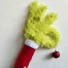 Dekoracje świąteczne Grinch Dekoracje choinki zielone pluszowe zabawka Furry Doll Dorpet Decor dla domowych ozdób Xmas 2022 NA9068434