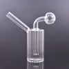 4 pouces Mini verre brûleur à mazout Bong conduites d'eau épais narguilé Pyrex Recycler main Dab Bongs pour fumer petit tuyau de plate-forme bulle fumer conduite d'eau avec des tuyaux de brûleur à mazout de 30 mm