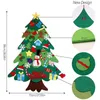 Christmas Decorations DIY Crafts LED Felt Tree Toys Door Wall Ornaments Fake Kids Toy Party Decoration For Home 220921