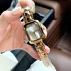 Luxe gouden dame horloge 24 mm rechthoekige wijzerplaat topmerk ontwerper mode dames horloges roestvrijstalen band diamant polshorloges voor dames valentijnsdag cadeau wtach