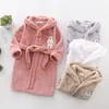 Towels Robes Kids Bathrobe for Girl Children Clothing Flannel Bath Clothes Boy Cartoon Night Pajamas For 1 8 years 220922