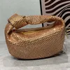 Cowhide MINI Jodi Bag Women Knot clutch bag Leather weaving Jode Bags Luxury Designer Weave Handbag Brand Hobo Knit Tote Wallet La282x