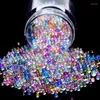 Nagelkunstdecoraties 10 ml zwarte kleur glazen kralen strass charmes decoratie gemengd kristal kraal diy manicure levert nagels accessoires