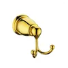 Badtillbehör Set Luxury Gold Brass Badrum Hårdvarutillbehör Gyllene handduk Rack Toalettpappershållare Tandbrush Cup Clothes Hook