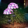 LED Słoneczne światło sztuczna symulacja hortensji kwiat na zewnątrz wodoodporne ogrodowe trawniki lampy sztuka dzieła do dekoracji domowej 0922
