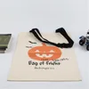 6 estilos grandes bolsas de asas de Halloween fiesta lienzo truco o trato bolso creativo Festival araña caramelo bolsa de regalo para niños PSE14278