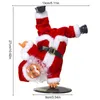 クリスマスデコレーションダンシングサンタパーティー装飾ヒップホップぬいぐるみおもちゃクリエイティブチルドレンおもちゃ飾りギフトエレクトリックハンドスタンドサンタクロースドール220921