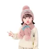 Scarves Wraps Hats Scarves Gloves Sets Doit 2 to 8 Y Baby Kids Beanie Princess Acrylic Warm Boy Knitted Winter 2 pcs Children Girl Hat Scarf Set 220921