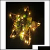 Party Decoration Diy Ornament Decor Star Shape Light Hanging Props Handicrafts Festival Pentagram Pendant Indoor Drop Delive Yydhhome Dhx26