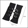 Five Fingers Handschoenen Steampunk Unisex Gebogen Bondage Armwarmers Handschoenen Met Metalen Gesp Bandjes Womens Black Gothic Dhseller2010 Dhkrv