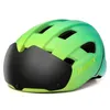 Capacetes de ciclismo 2021 New Casco Ciclismo Road Mountain MTB Bicycle Ultralight Matt Green Bike com luz traseira T220921