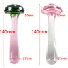 Anal Toys 14cm Mushroom Glass Dildos For Anal Plug Women Men 18 Couples Tools Butt Plugs Dilator Sex Toys Adult Games Erotic Products Shop 220922