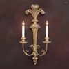 Wall Lamp Country Wooden Retro Nostalgic Aisle French Model Room Iron Double-Headed Candle