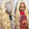 Brazilian 613 Honey Blonde Lace Front 180% Body Wave Wig Synthetic for Women Preplucked Natural Hairline