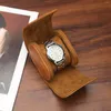 Bolsas de almacenamiento Caja de reloj de cuero de PU Portátil Vintage Rollo de viaje Estuche de viaje Titular de reloj de pulsera Regalo para aniversario Cumpleaños