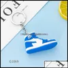 Keychains Fashion Accessories 2022 S￤ljer ny stil Stereo Sneakers -knapp Pendant 3D Mini Basketball Shoes Model S Bdehome OT9DP