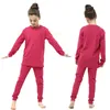 Pyjamas Bébé Filles Rose Rouge Couleur Vêtements Costumes Enfants 100 Coton Homewears Pyjama Ensembles pour Tout-petits Adolescent Pyjamas Enfants Pyjamas 220922