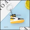 Keychains Fashion Accessories 2022 S￤ljer ny stil Stereo Sneakers -knapp Pendant 3D Mini Basketball Shoes Model S Bdehome OT9DP
