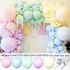 Dekoracje świąteczne 126182PCS Macolor Macaron Pastel Balon Garland Rainbow Lateks Balony Air Globos Przyjęcie Urodziny Weselna Baby Shower Dekorat 2209921