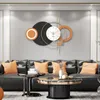 Wandklokken mode metalen Noordse klok modern design rond gigantische digitale woonkamer Relojes de pared decoratie voor thuis