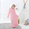 Pigiama Bambini rosa manica lunga in cotone vestito da notte per bambini pigiama principessa fiocco bella camicia da notte neonate vestiti per la casa ws1402 220922