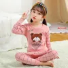 Pyjamas Jungen Mädchen Set Kinder Nette Katze Baumwolle Kinder Langarm Pyjamas Pijama Baby Nachtwäsche Kleidung 6 8 10Y 220922