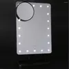 Compact Mirrors Touch Screen Adjustable Vanity Tabletop Countertop Mirror Make-up Cosmetic 16 LEDs Lighted Makeup Portable