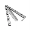 Foldable Stainless Steel Comb Hair Pomade Styling Butterfly Hairdressing Knife For Beard Moustache Brushes Hairdress225Q3196713