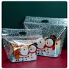 Cadeau Wrap Stobag 50pcs Année Pain de Noël Sacs d'emballage Hnadle Santa Claus Toast Fournitures pour la maison à la main 220921