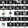 52 Styles Jolly Roger Pirate Flag Cross bone Skull Banner Flags Polyester Halloween party bar club haunted mansion decor 3X5 ft event supplies