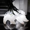 Struny 20/30 diody LED Kształt ducha sznur światło wiszące Halloween Decor LED LED LAVE LAMPA LAMPĘ na DIY HOME HOME Party Materiały na zewnątrz